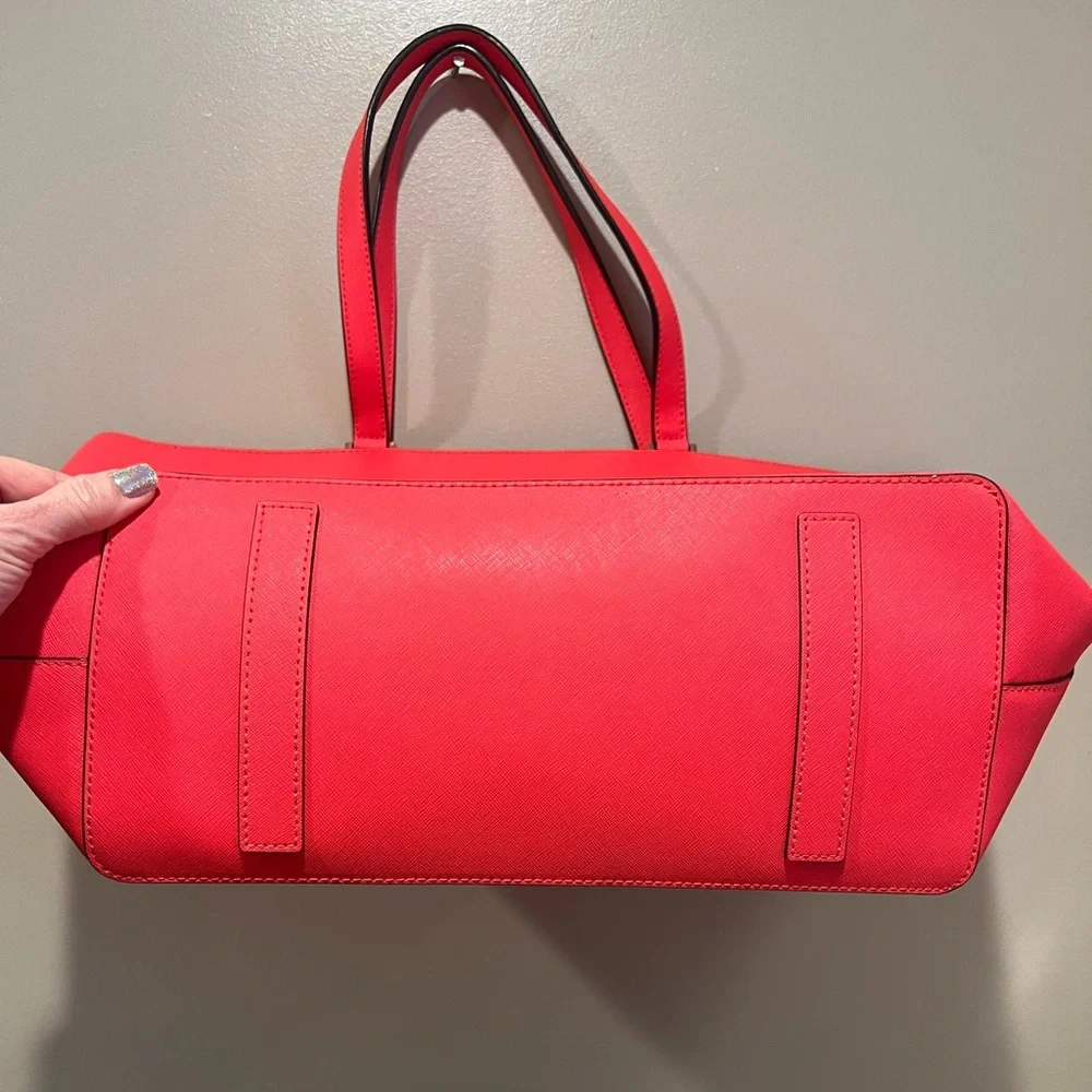 Kate Spade Newbury Large Tote Strawberry Pink Leather Work Travel Bag